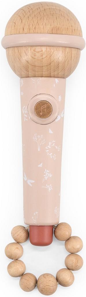 Label Label Roze Houten Microfoon Rammelaar, Kinderen en Baby's, Speelgoed | Babyspeelgoed, Nieuw, Verzenden