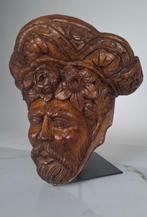 sculptuur, renaissance styl mascaron wall console - 28 cm -