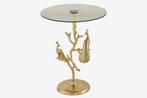 Side table WILDLIFE PEACOCK 60cm goud - 44829, Huis en Inrichting, Tafels | Sidetables, Ophalen of Verzenden, Nieuw