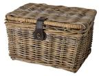 Fast Rider Rotan Fietsmand Met Klep Medium Naturel, Fietsen en Brommers, Fietsaccessoires | Fietsmanden, Verzenden, Nieuw