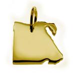 Gouden Landkaart Egypte ketting hanger, Verzenden, Nieuw
