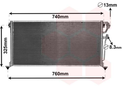 LUCHTCONDENSATOR VOOR MITSUBISHI LANCER 2001-2003 MN134204, Auto-onderdelen, Airco en Verwarming, Nieuw, Ophalen of Verzenden
