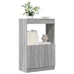 vidaXL Hoge kast 63x33x100 cm bewerkt hout grijs sonoma, Verzenden, Nieuw, Overige houtsoorten