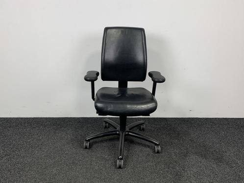Bureaustoel Drisag Zwart Kunstleer, Huis en Inrichting, Bureaustoelen, Bureaustoel, Zwart, Gebruikt, Ergonomisch, Ophalen of Verzenden