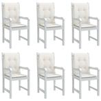 vidaXL Stoelkussens 6 st lage rug 100x50x4 cm stof gemêleerd, Huis en Inrichting, Woonaccessoires | Kussens, Verzenden, Nieuw