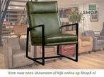 Leren fauteuil Square - Granada Moss (olijf/groen), Huis en Inrichting, Fauteuils, Nieuw, Ophalen of Verzenden, 50 tot 75 cm, Industrieel, Modern