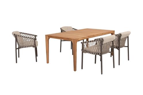 4 Seasons Allora terre / Liam tuinset - 180x100cm. | KORTING, Tuin en Terras, Tuinsets en Loungesets, Tuinset, Nieuw, Hout, Verzenden
