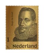 Gouden Postzegel Hugo de Groot, Verzenden, Gestempeld