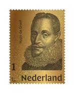 Gouden Postzegel Hugo de Groot, Postzegels en Munten, Postzegels | Nederland, Verzenden, Gestempeld