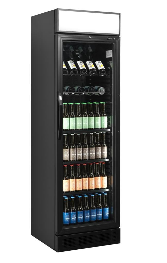TEFCOLD BLACK Edition – Zwarte Flessenkoeler met Glazen Deur, Zakelijke goederen, Horeca | Keukenapparatuur, Koelen en Vriezen