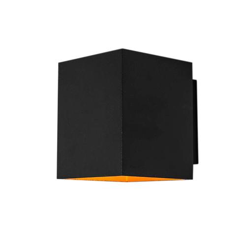 Design wandlamp zwart en goud vierkant - Sola, Huis en Inrichting, Lampen | Wandlampen, Nieuw