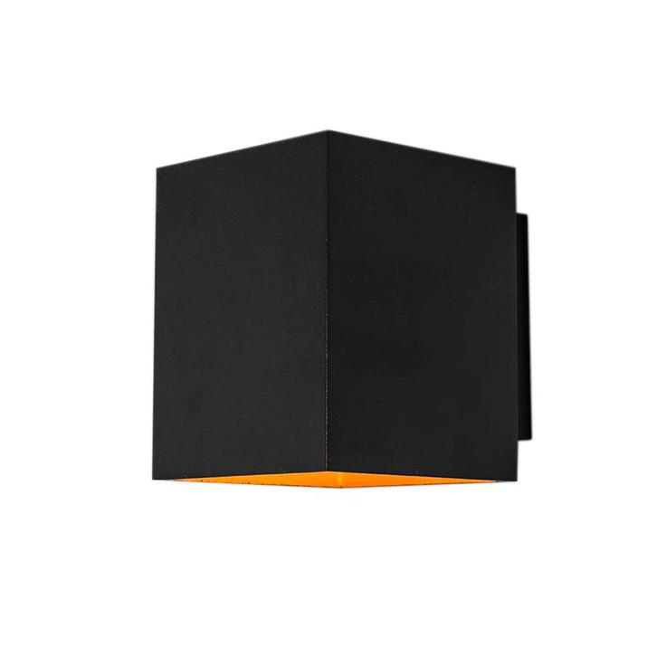Design wandlamp zwart en goud vierkant - Sola, Huis en Inrichting, Lampen | Wandlampen, Nieuw