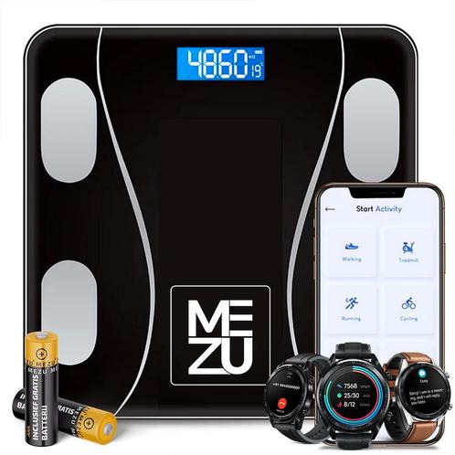 MEZU Smart Personenweegschaal  met13x Lichaamsanalye, Witgoed en Apparatuur, Weegschalen, Fijner dan 1 gram, 100 kg of meer, Personenweegschaal