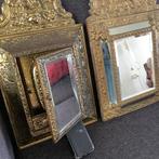Spiegel (2) - Glas, Hout, Legering, Messing - Spiegelkast +, Antiek en Kunst