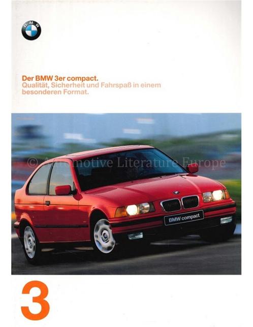 1997 BMW 3 SERIE COMPACT BROCHURE DUITS, Boeken, Auto's | Folders en Tijdschriften, BMW