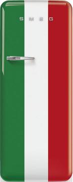 Smeg FAB28RDIT6 retro jaren 50 koelkast - Italia flag, 150 tot 200 liter, Verzenden, 60 cm of meer, Met aparte vriezer