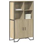 vidaXL buffetkast 79,5x35,5x137,5 cm bewerkt hout sonoma, Minder dan 50 cm, Verzenden, 75 cm of meer, Nieuw
