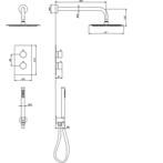 Inbouw Thermostatische Regendoucheset - Leoni -, Ophalen of Verzenden, Nieuw