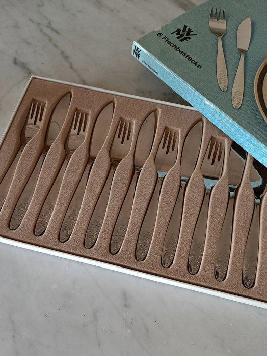 WMF - Visbestekset voor 6 personen (12) - Staal - Vorm in de, Antiek en Kunst, Antiek | Meubels | Tafels