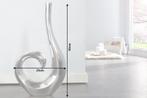 Moderne vaas WAVE 47cm zilver aluminium gepolijst decoratie, Ophalen of Verzenden, Nieuw