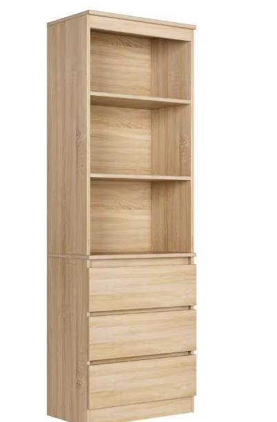 Hoge Boekenkast met 3 Laden en 3 Planken, Huis en Inrichting, Kasten | Boekenkasten, Nieuw, Verzenden