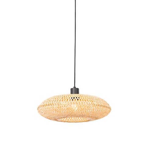 Oosterse hanglamp bamboe 40 cm - Ostrava, Huis en Inrichting, Lampen | Hanglampen, Nieuw, 75 cm of meer