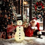 78er LED Kerstdecoratie, Kerst Sneeuwpop In Warm Wit, Stalen, Verzenden, Nieuw