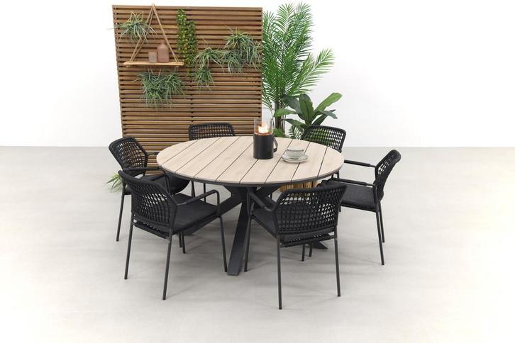 Garden Impressions Edison 148 cm./ Taste Barista antraciet, Tuin en Terras, Tuinsets en Loungesets, Tuinset, Nieuw, Rvs, Verzenden