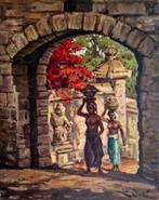 R. Hadi(1958) - Balinese vrouwen met manden