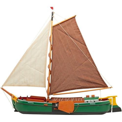 Skutsje Model 74cm Groen, Hobby en Vrije tijd, Modelbouw | Boten en Schepen, Ophalen of Verzenden