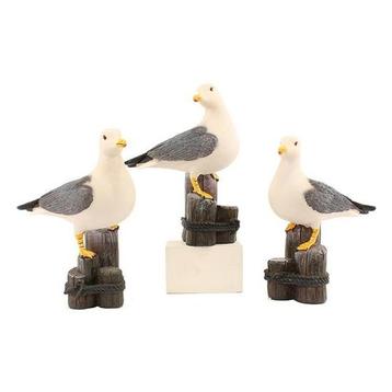 Decoratie meeuw op paal 22 cm - Tuinbeelden decoratie beschikbaar voor biedingen