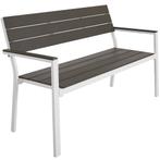 Tuinbank Line 2-zitter met aluminium frame 128x59x88cm - lic, Verzenden, Nieuw