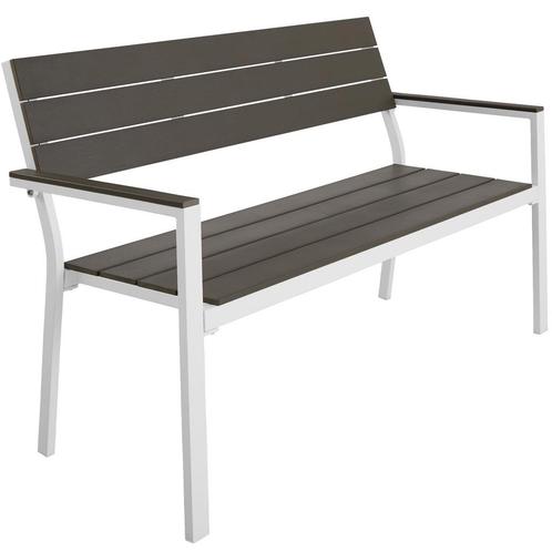 Tuinbank Line 2-zitter met aluminium frame 128x59x88cm - lic, Tuin en Terras, Overige Tuin en Terras, Verzenden