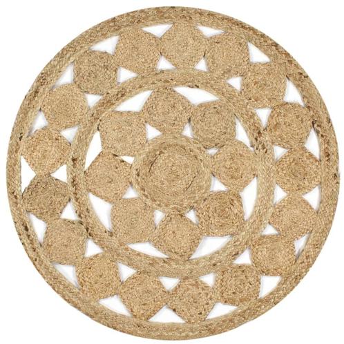 vidaXL Vloerkleed handgemaakt 150 cm gevlochten jute, Huis en Inrichting, Stoffering | Tapijten en Kleden, Bruin, Nieuw, Verzenden