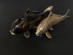 Bronze Balck and Gold koi figure - Pop - 1980-1990 - Japan