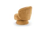 Draaibare design fauteuil BOSSA NOVA 80cm mosterdgeel bouclé, Huis en Inrichting, Fauteuils, Ophalen of Verzenden, Nieuw