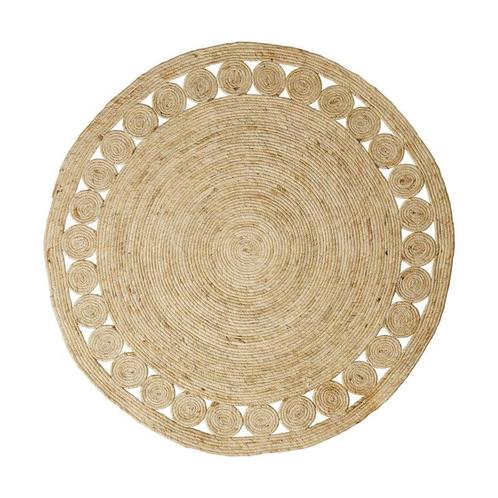 Vloerkleed riet - rond - 120 cm, Huis en Inrichting, Stoffering | Tapijten en Kleden, Verzenden