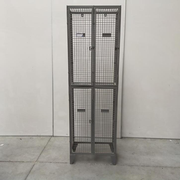 Partij metalen gaaslockers /draadstaal lockers 197x62x32 cm, Huis en Inrichting, Kasten | Lockerkasten, Gebruikt
