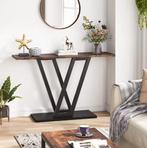 Industriële Haltafel 110cm met V-frame en opbergruimte, Antiek en Kunst, Antiek | Meubels | Tafels, Verzenden