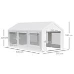 TRUUSK Groot Feesttent 6x3m Met Afneembare Zijwanden En Rame, Verzenden, Nieuw