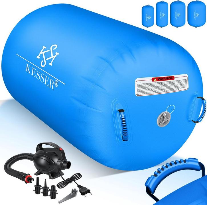 Airtrack - Turnmat - Gymnastiek Rol - 120x60 cm - Blauw - KE, Sport en Fitness, Fitnessmaterialen, Zo goed als nieuw, Verzenden