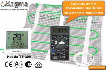 Elektrische Vloerverwarming met touchscreen klokthermostaat beschikbaar voor biedingen