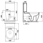 Toiletpot Staand Sapho Grande (ao) Wit, Doe-het-zelf en Verbouw, Sanitair, Ophalen of Verzenden, Nieuw