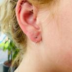 Zilveren open mini cirkel huggie oorringen, Sieraden, Tassen en Uiterlijk, Oorbellen, Verzenden, Nieuw, Zilver