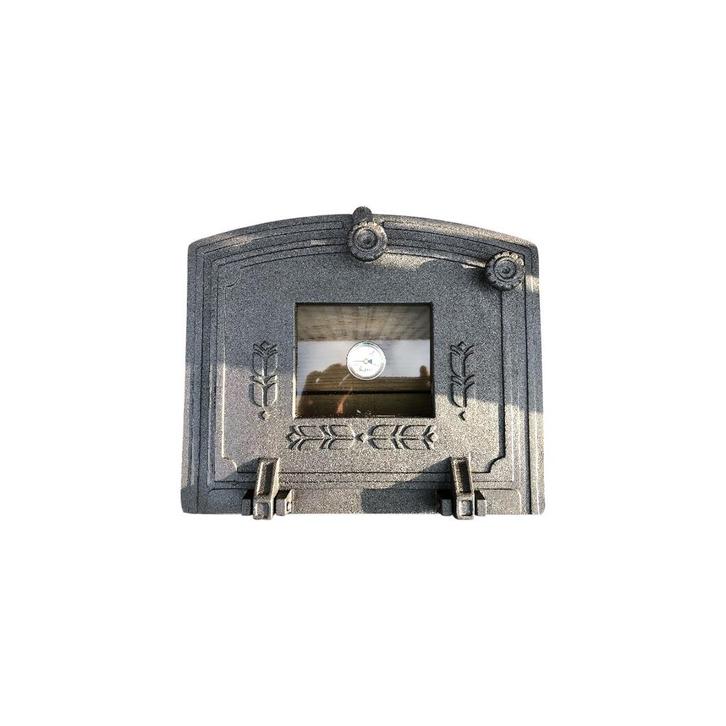 Ovendeur met temperatuurmeter - van gietijzer - kacheldeur, Huis en Inrichting, Haarden, Ophalen of Verzenden
