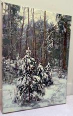 Sergei Flitov (1964) - Silence d’hiver en forêt - Neige sur, Antiek en Kunst, Kunst | Schilderijen | Klassiek