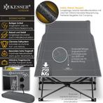 Veldbed - 1 Persoons - Kampeerbed - Stretcher - Grijs - Kess, Verzenden, Zo goed als nieuw