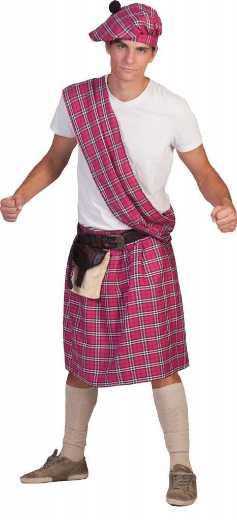 Schotse Highlander pak man pink, Kleding | Heren, Carnavalskleding en Feestkleding, Nieuw, Ophalen of Verzenden