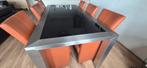 RVS design eettafel, Verzenden, Nieuw, 50 tot 100 cm, Vijf personen of meer