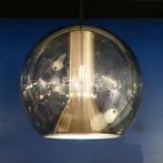 set hanglampen Globe Raak glas aluminium 35 cm 60s, Gebruikt, Ophalen of Verzenden, Glas, Minder dan 50 cm
